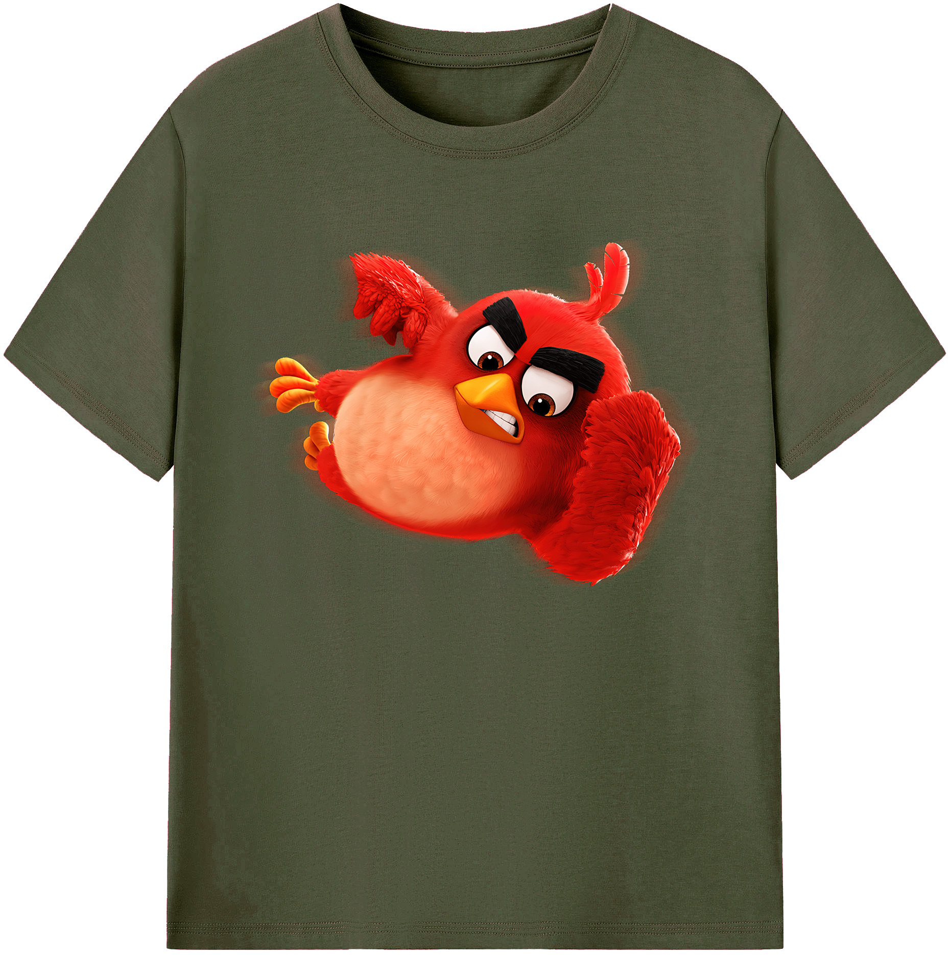 （画像用） Angry Birds アングリーバード 綿100％ メンズ半袖Tシャツ｜肌触りやわらか＆通気性